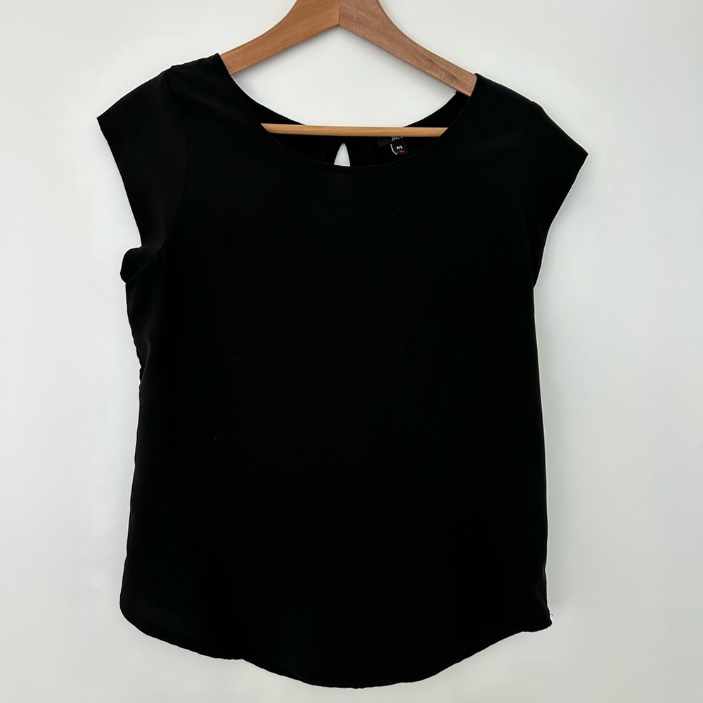 Jacob Classic Black Cap Sleeve Blouse